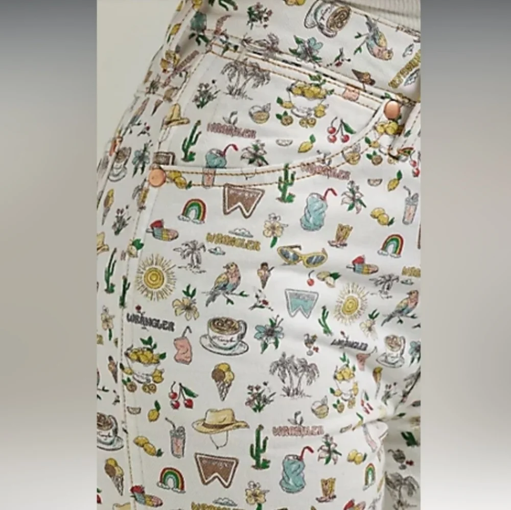 NWT Free People X Wrangler Life's Lemons High Rise Kick Flare Wrocks 672 - Picture 4 of 6